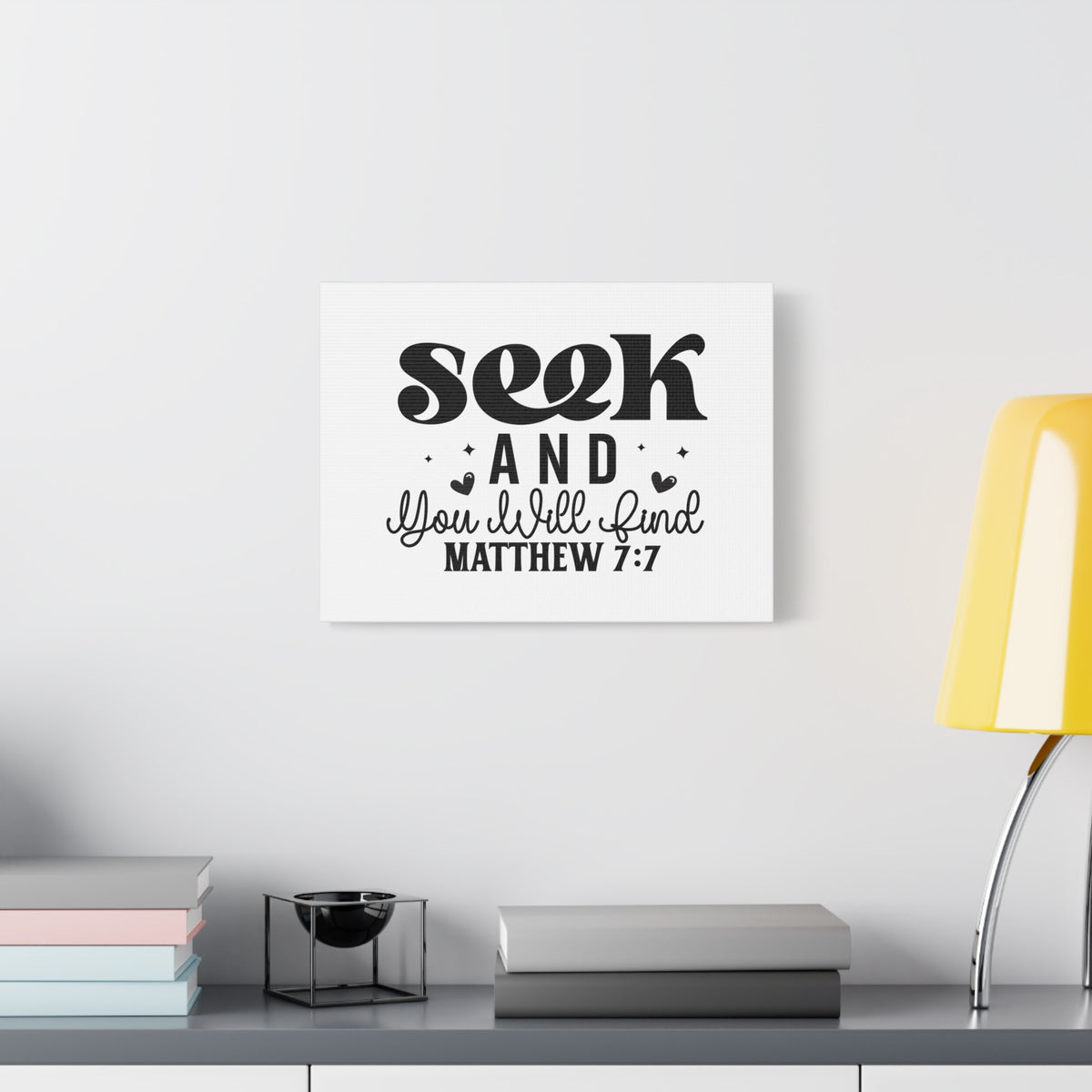 Scripture Walls Seek and You Will Find Matthew 7:7 Bible Verse Canvas Christian Wall Art Ready to Hang Unframed