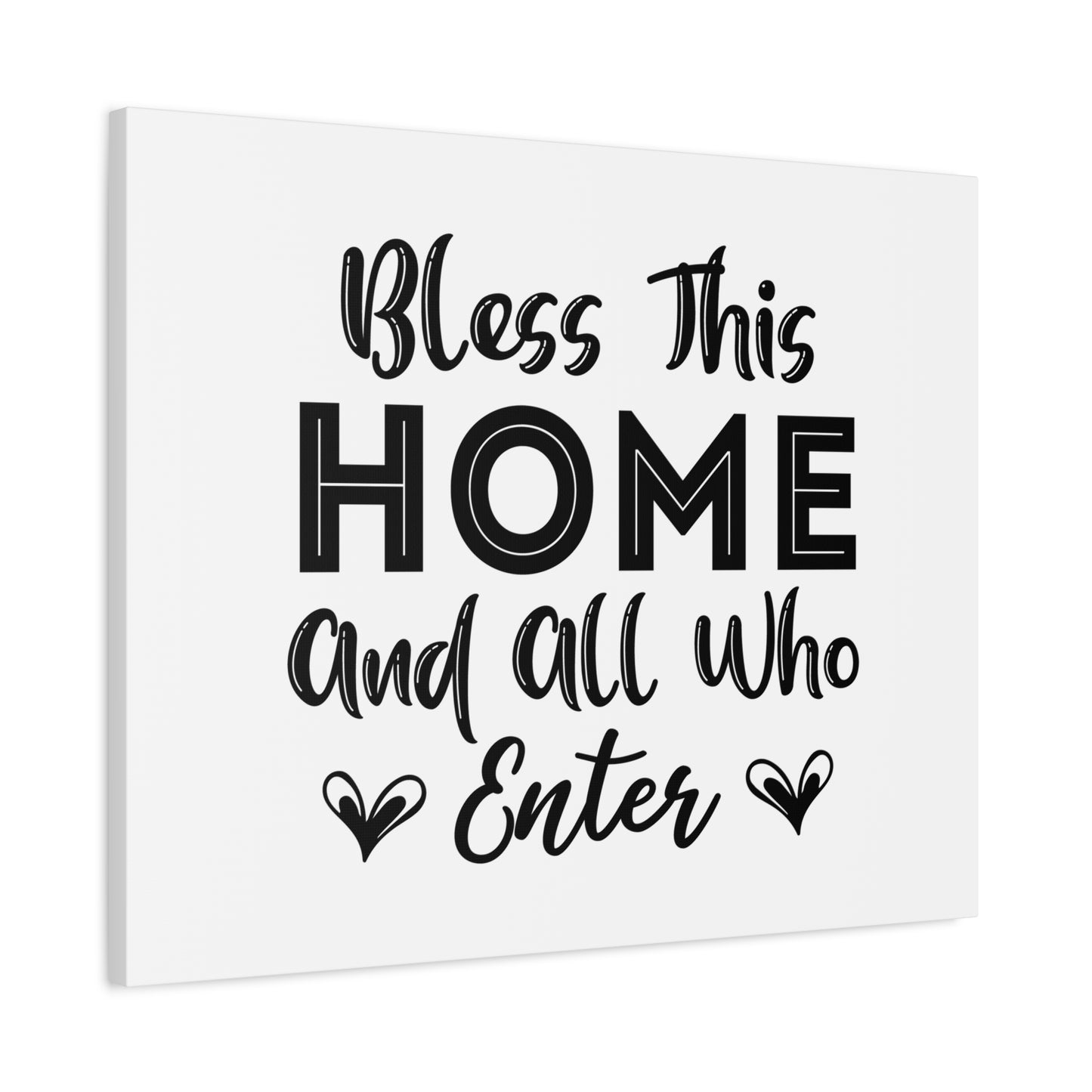 Scripture Canvas Bless This Home And All Who Enter 1 Samuel 25:6 Christian Wall Art Bible Verse Print Ready to Hang