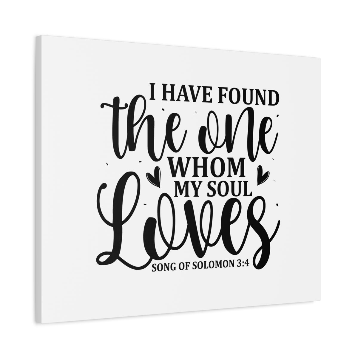 Scripture Canvas My Soul Loves Song Of Solomon 3:4 Christian Wall Art Bible Verse Print Ready to Hang