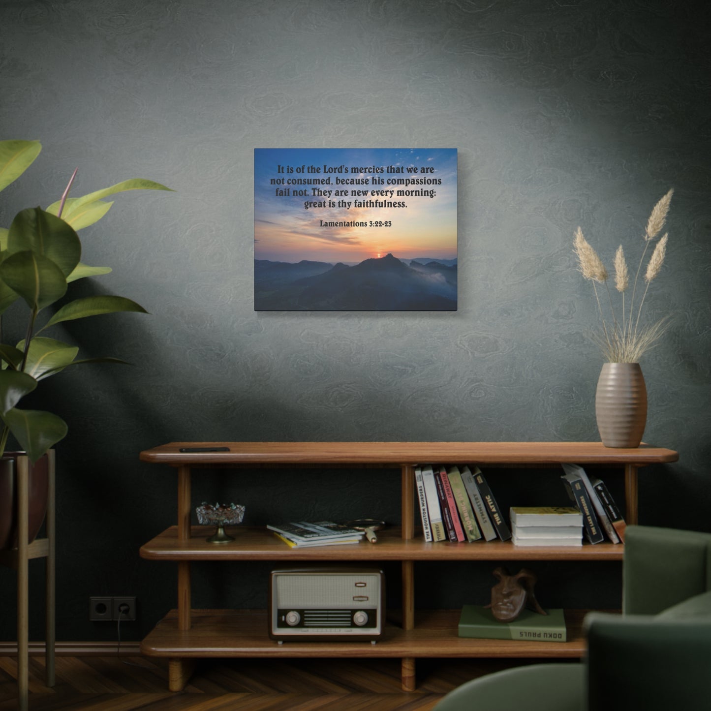 Scripture Walls Canvas Great is Thy Faithfulness Lamentations 3:22-23 KJV Wall Art Christian Home Decor