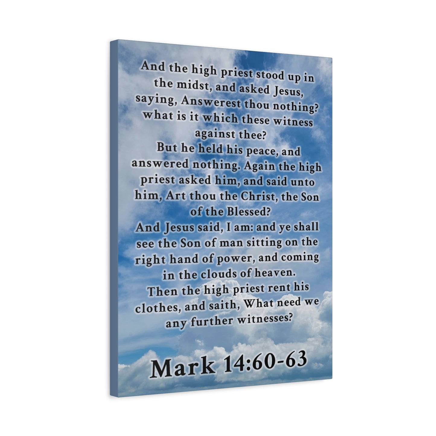 Scripture Walls Mark 14:60-63 KJV Christian Wall Art Print Ready to Hang Unframed