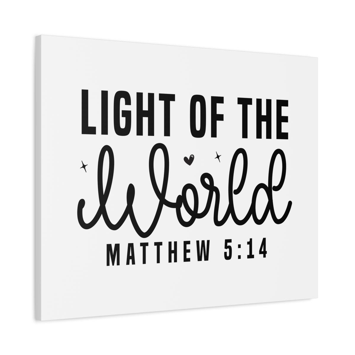Scripture Walls Light of the World Matthew 5:14 Bible Verse Canvas Christian Wall Art Ready to Hang Unframed