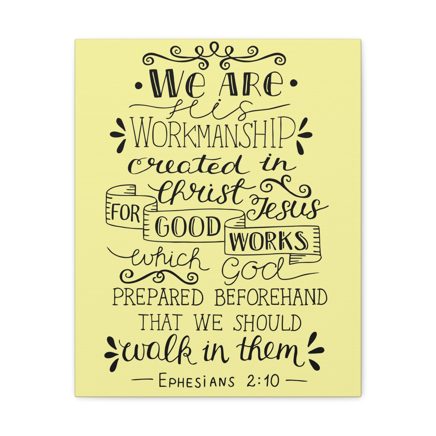 We Are Workmanship Ephesians 2:10 Christian Wall Art Bible Verse Print Ready To Hang