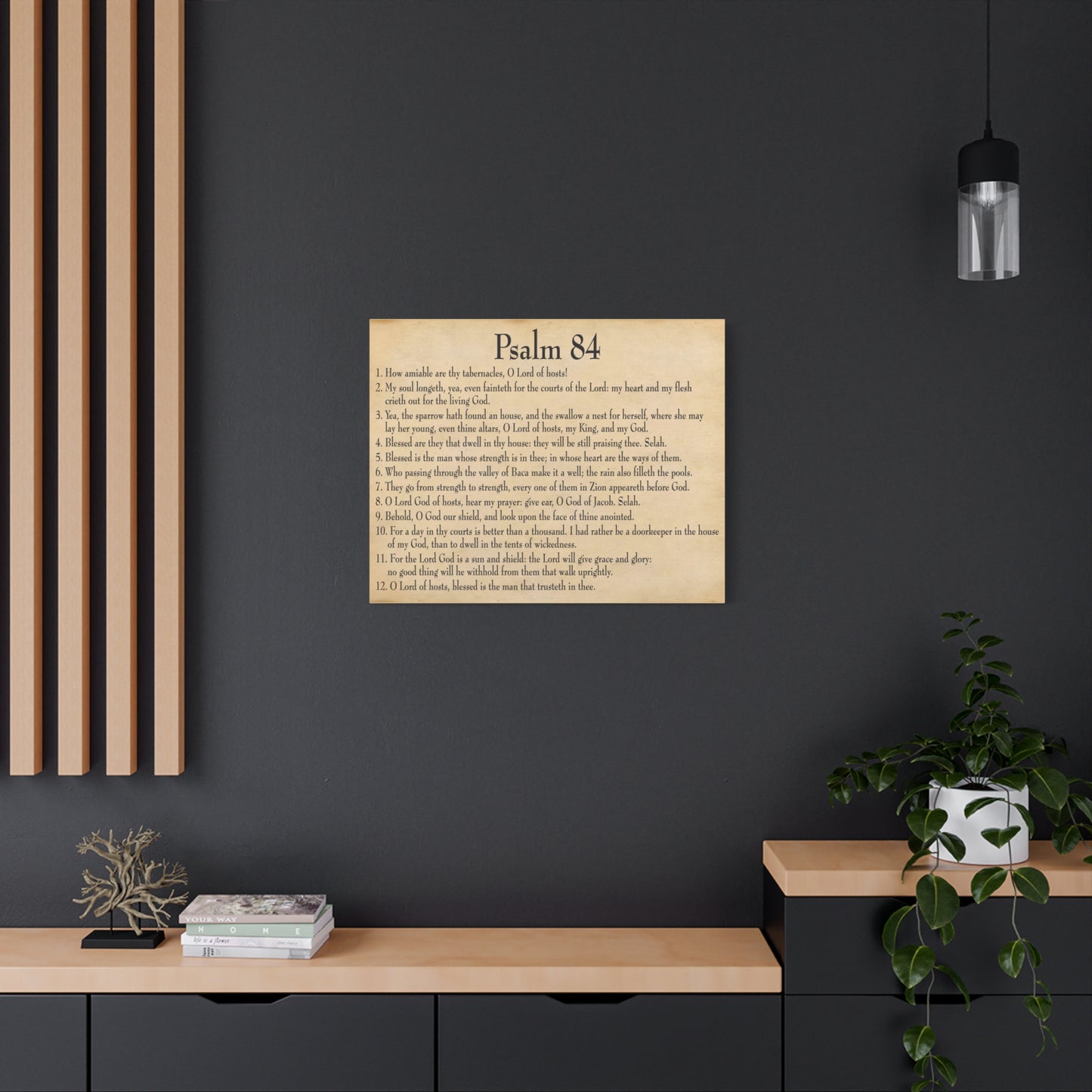 Scripture Walls Dwelling In God's Presence Psalm 84:4 Christian Wall Art Bible Verse Print Ready to Hang