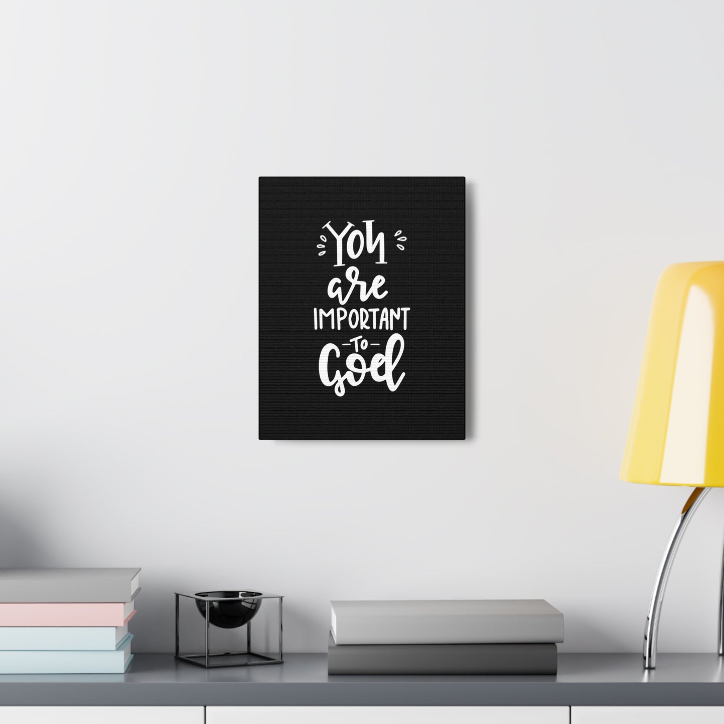You Are Important To God 1 Peter 5:7 Black Christian Wall Art Bible Verse Print Ready to Hang