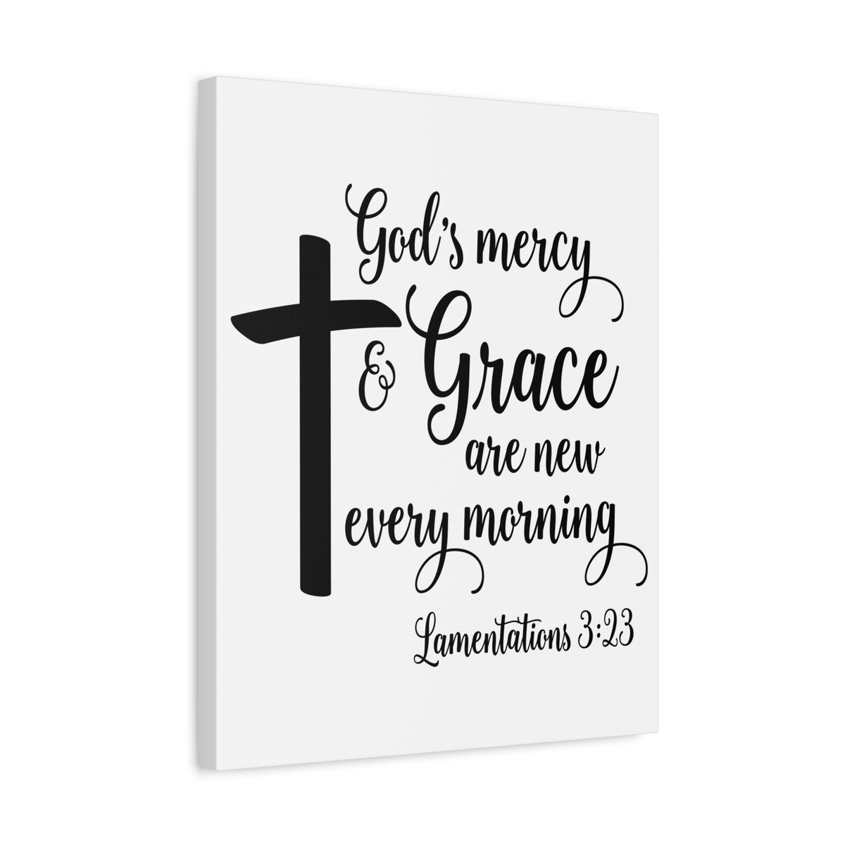 Scripture Canvas Grace Are New Lamentations 3:23 Christian Wall Art Bible Verse Print Ready to Hang