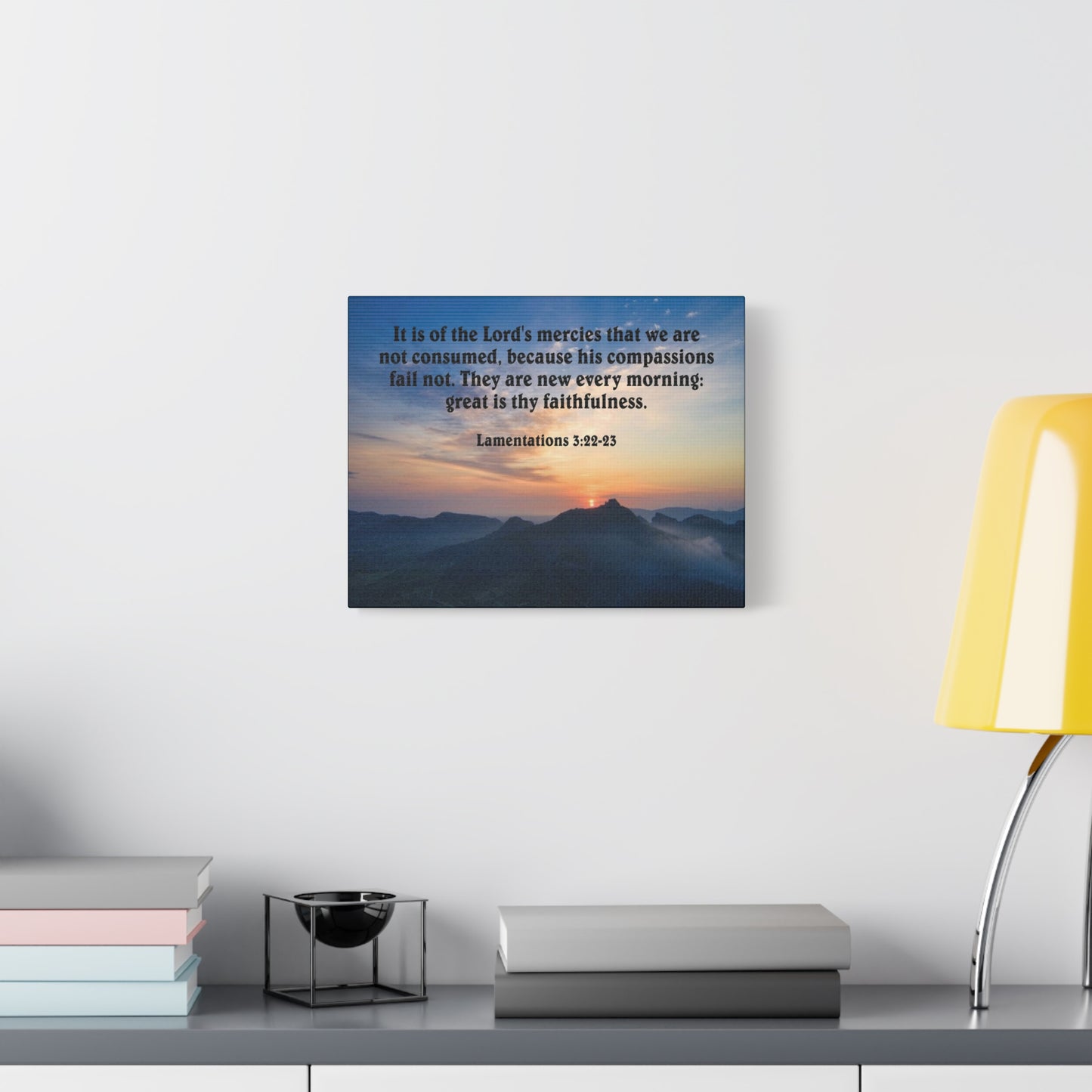 Scripture Walls Canvas Great is Thy Faithfulness Lamentations 3:22-23 KJV Wall Art Christian Home Decor