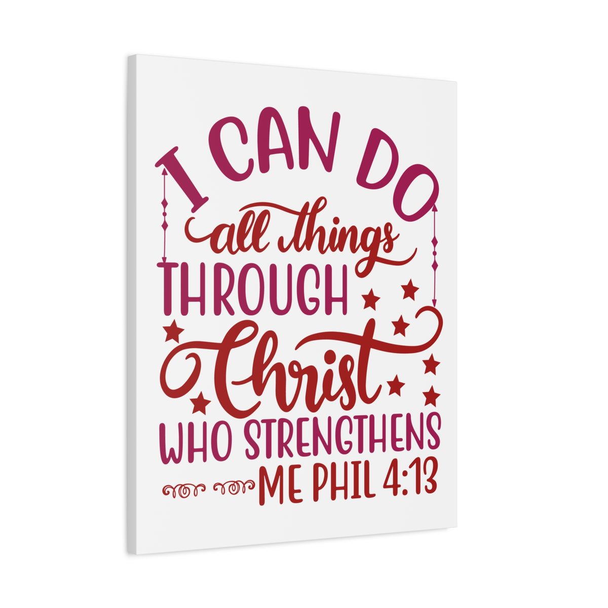 Scripture Canvas Christ Who Strengthens Philippians 4:13 Christian Wall Art Bible Verse Print Ready