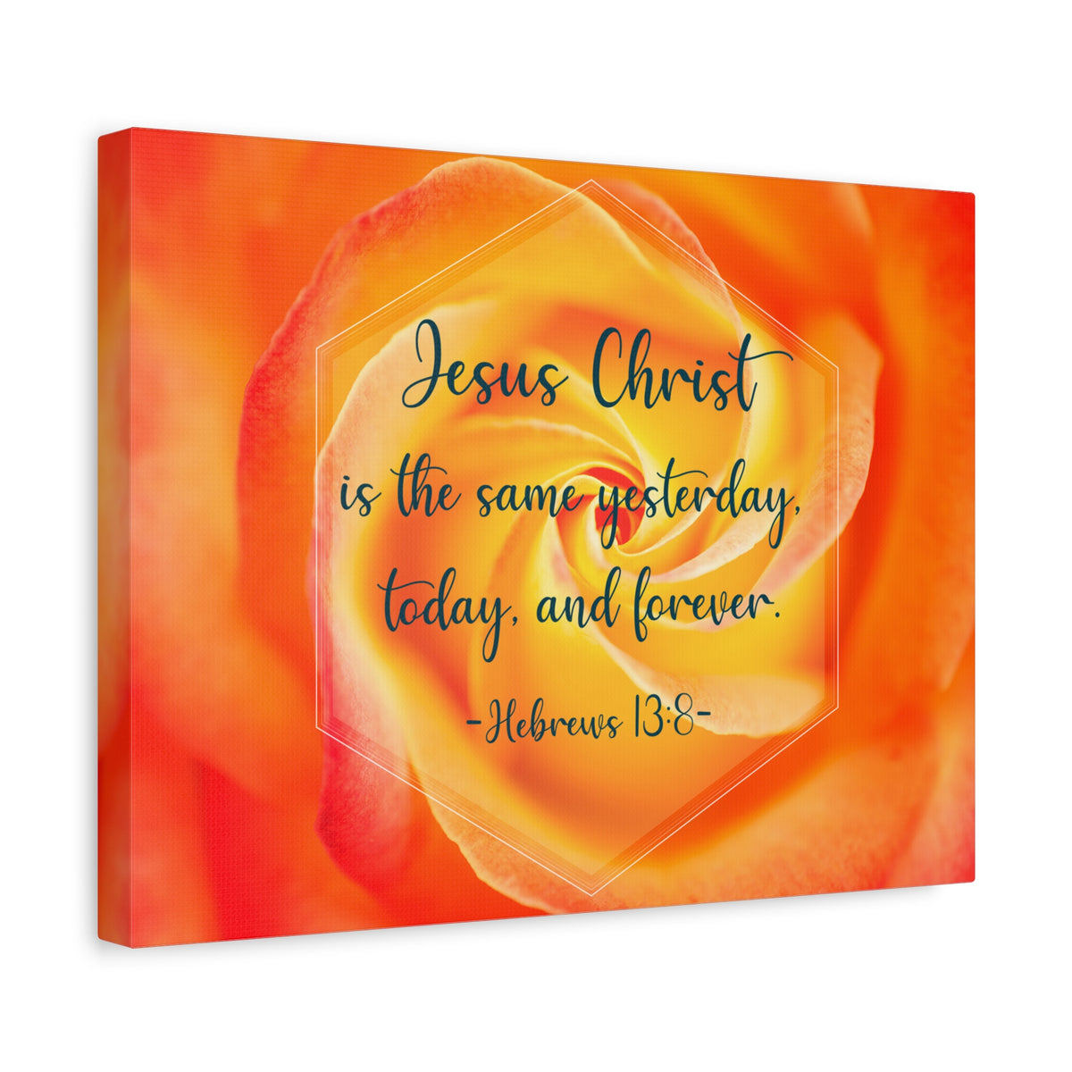 Scripture Canvas Today And Forever Hebrews 13:8 Christian Wall Art Bible Verse Print Ready to Hang