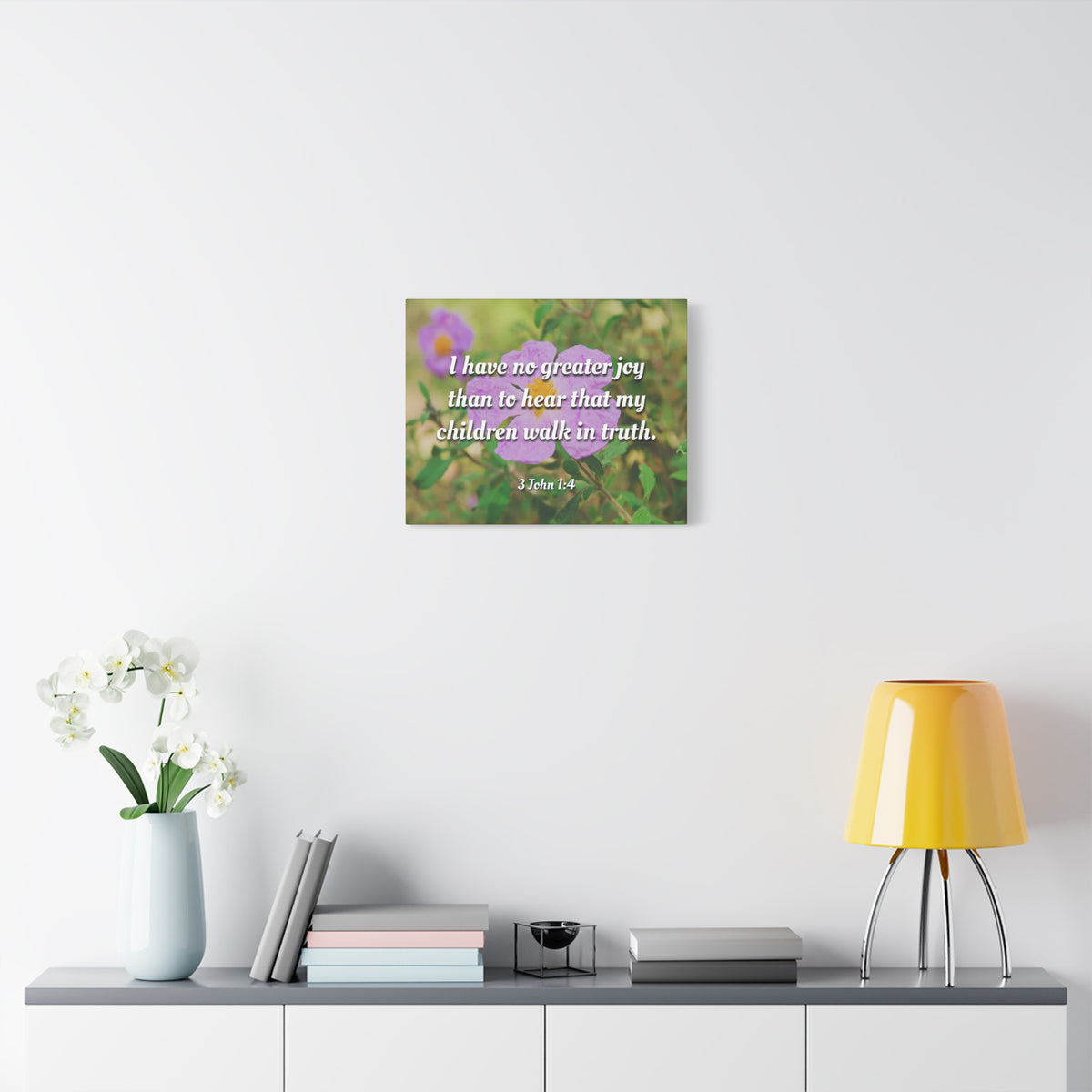 Scripture Canvas Children Walk In Truth 3 John 1:4 Christian Wall Art Bible Verse Print Ready to Hang