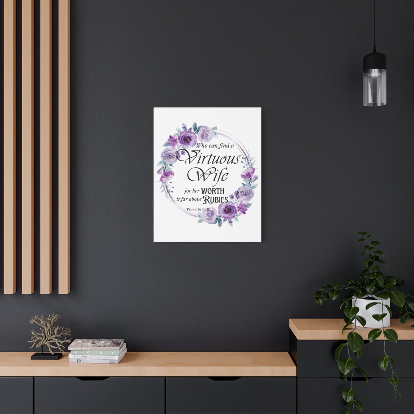 Scripture Walls Proverbs 31:10 A Virtuous Wife Bible Verse Canvas Christian Wall Art Ready to Hang Unframed