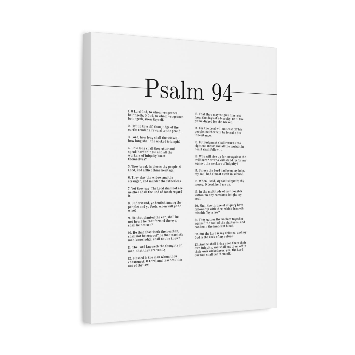 Scripture Canvas The Lord Our God Psalm 94 Christian Wall Art Bible Verse Print Ready to Hang