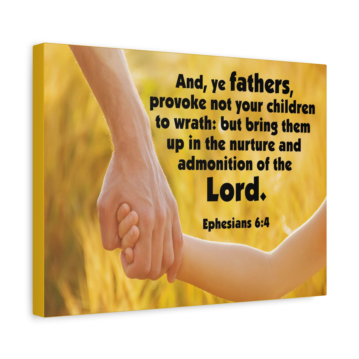 Scripture Canvas Admonition of the Lord Ephesians 6:4 Christian Wall Art Bible Verse Print Ready to Hang