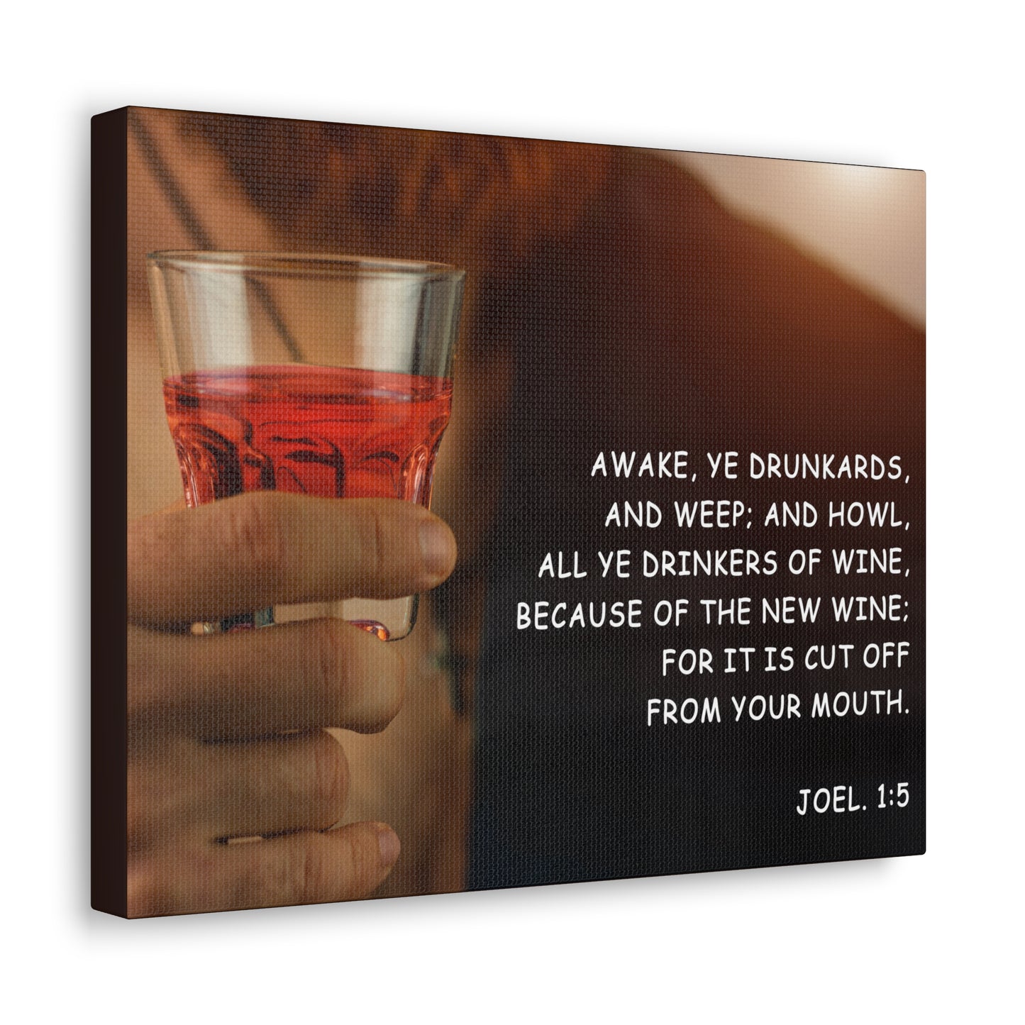 The New Wine Joel 1:5 Bible Verse Canvas Christian Wall Art Ready to Hang