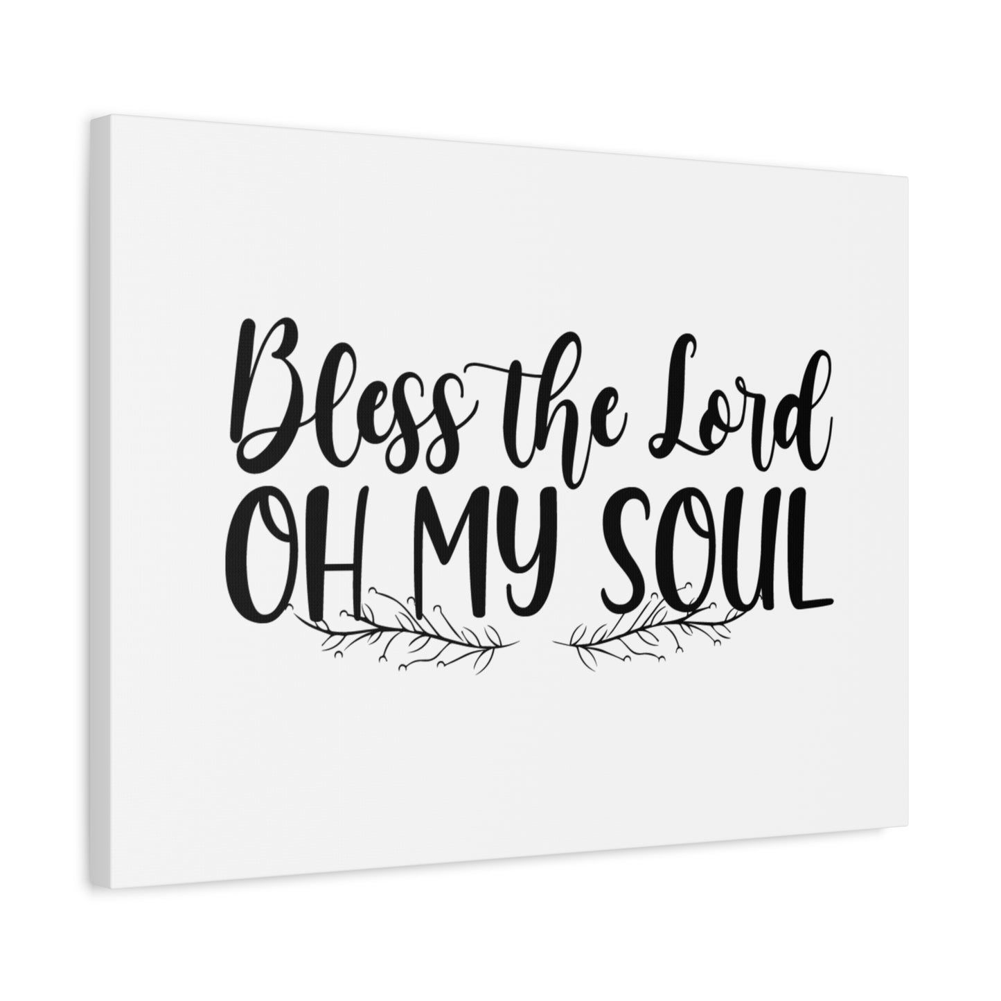 Scripture Canvas Bless The Lord, Oh My Soul Psalm 103:1 Christian Wall Art Bible Verse Print Ready to Hang
