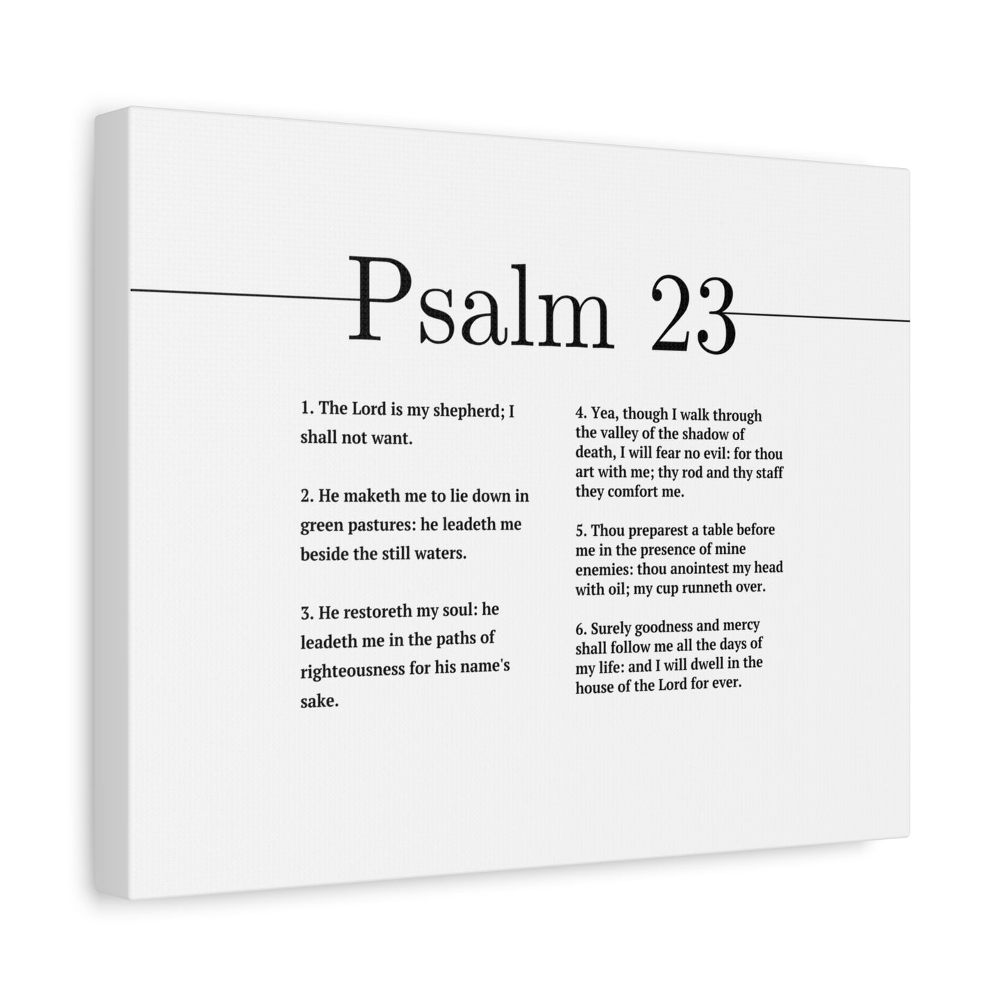 Scripture Walls Surely Goodness And Mercy Psalm 23 White Bible Verse Canvas Christian Wall Art Ready to Hang Unframed
