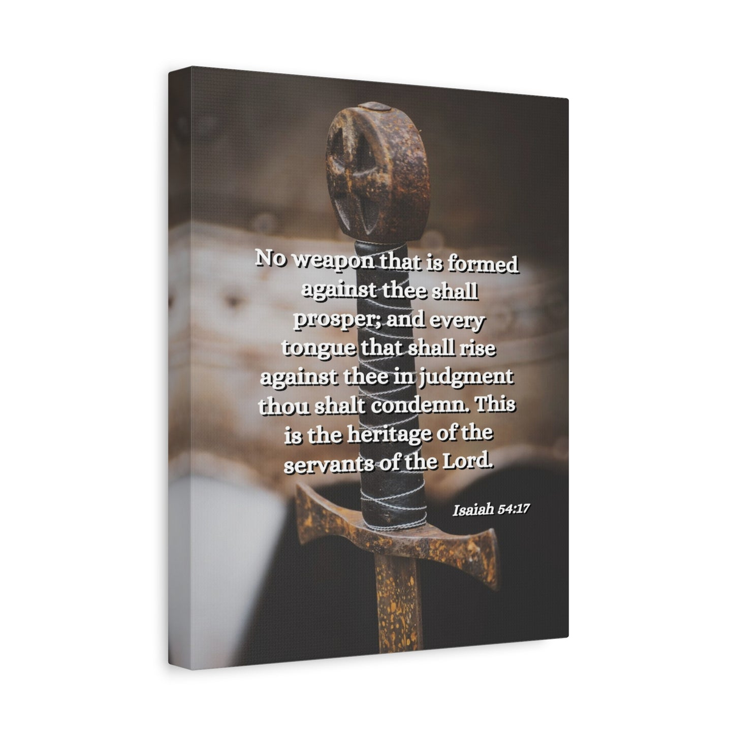 Scripture Walls No Weapon Isaiah 54:17 Bible Verse Canvas Christian Wall Art Ready to Hang