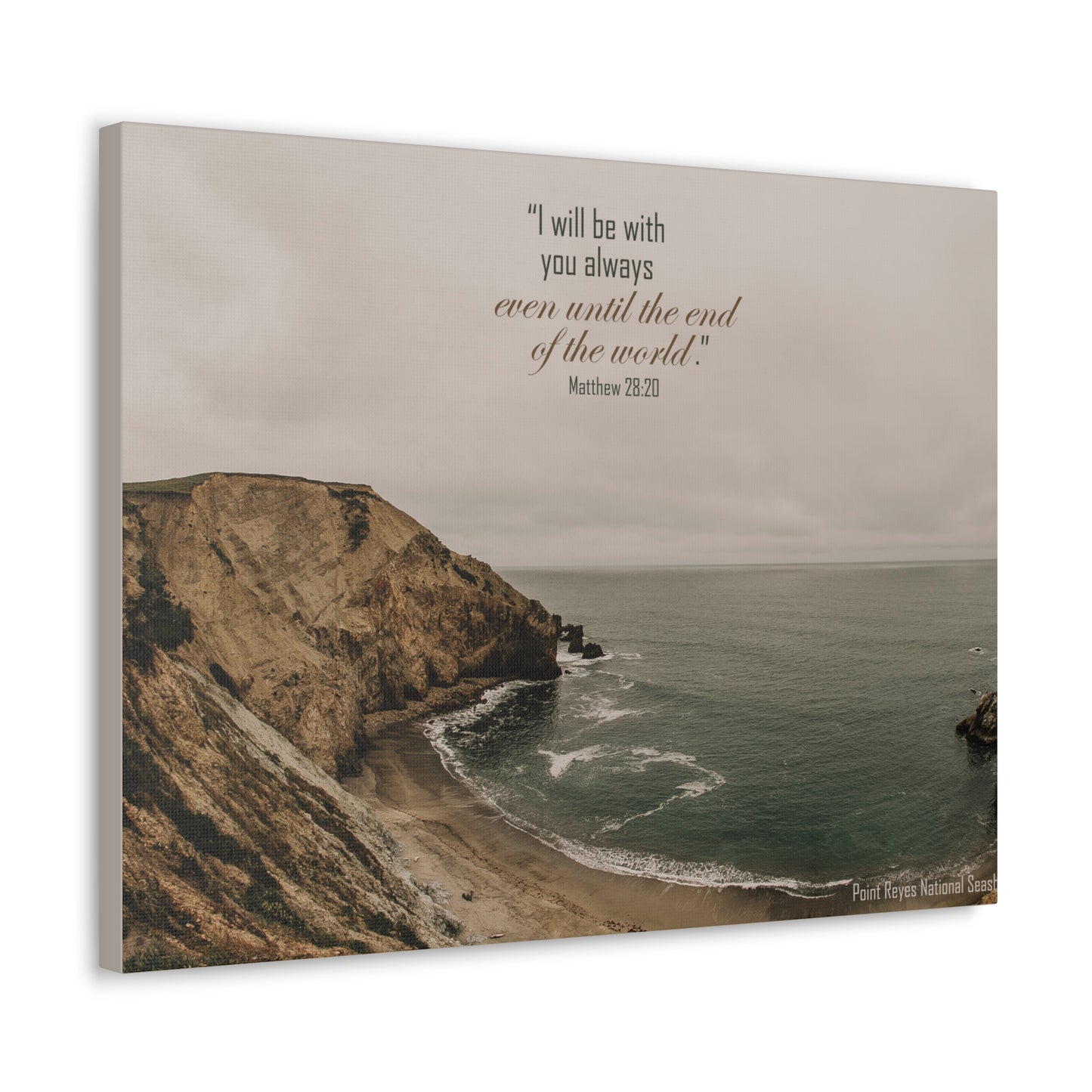 With You Always Matthew 28:20 Bible Verse Canvas Christian Wall Art Ready to Hang