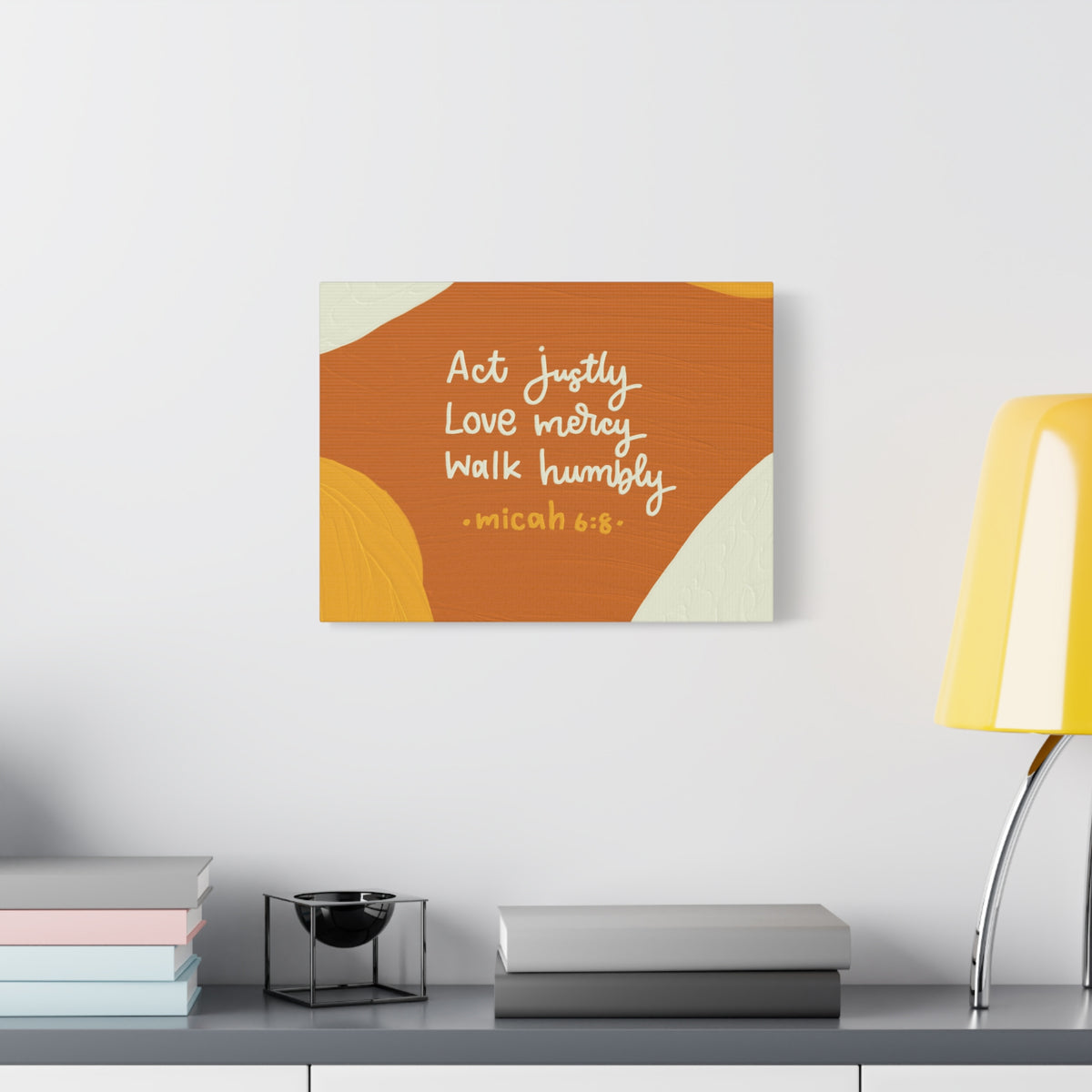 Scripture Canvas Act Justly Micah 6:8 Wall Art Bible Verse Print Ready to Hang
