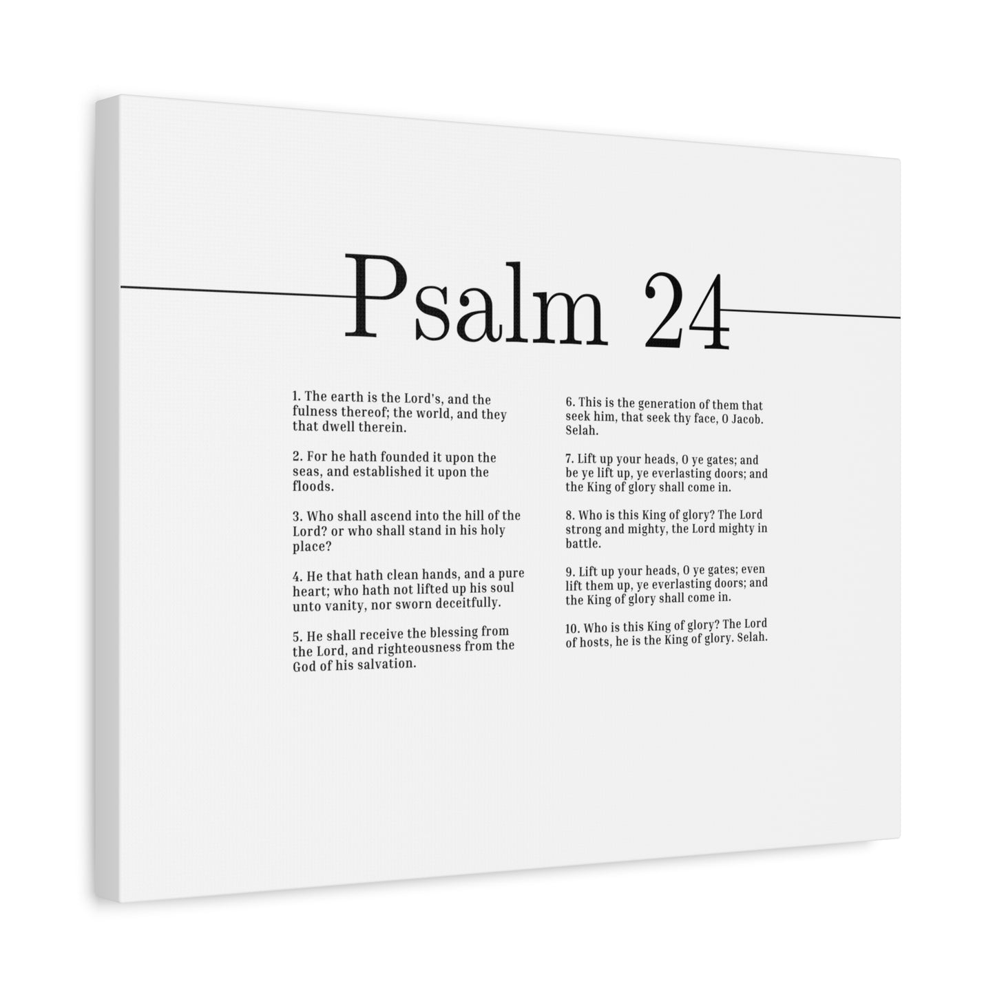 Scripture Canvas The Blessing From The Lord Psalm 24 Christian Wall Art Bible Verse Print Ready to Hang