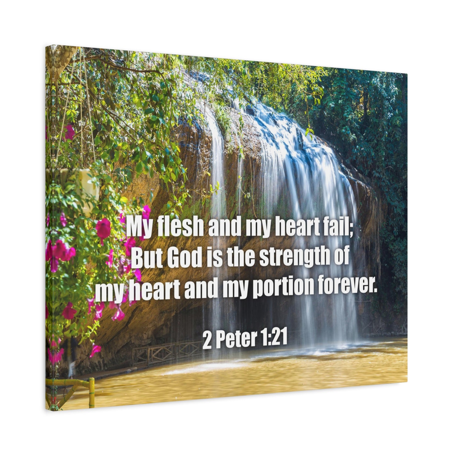 Scripture Canvas My Flesh and My Heart Psalm 73:26 Christian Wall Art Bible Verse Print Ready to Hang