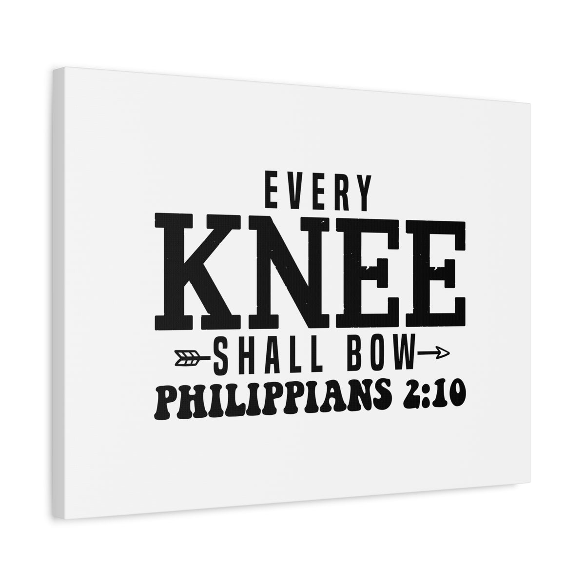 Scripture Walls Every Knee Shall Bow Philippians 2:10 Bible Verse Canvas Christian Wall Art Ready to Hang Unframed