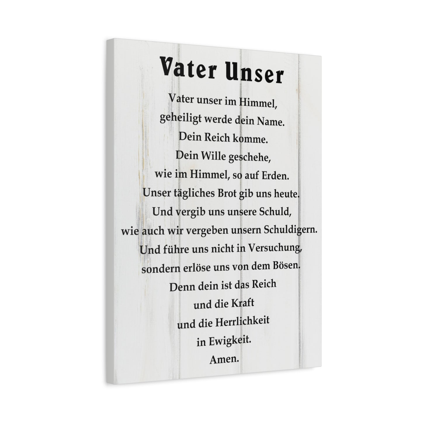 Scripture Walls Lord's Prayer Vater Unser German Wood Bible Verse Canvas Christian Wall Art Ready to Hang Unframed