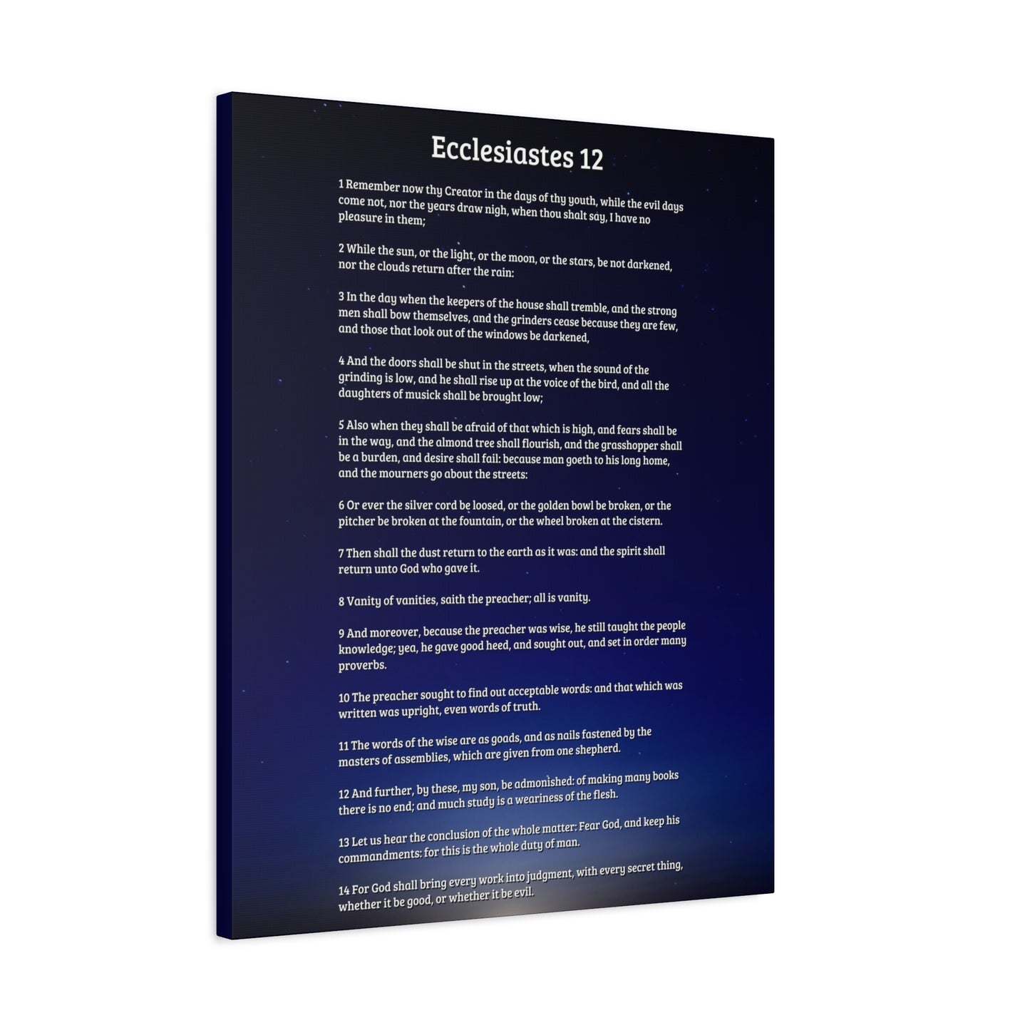 Scripture Walls Fear God & Keep His Commands Ecclesiastes 12 Bible Verse Canvas Christian Wall Art Ready to Hang