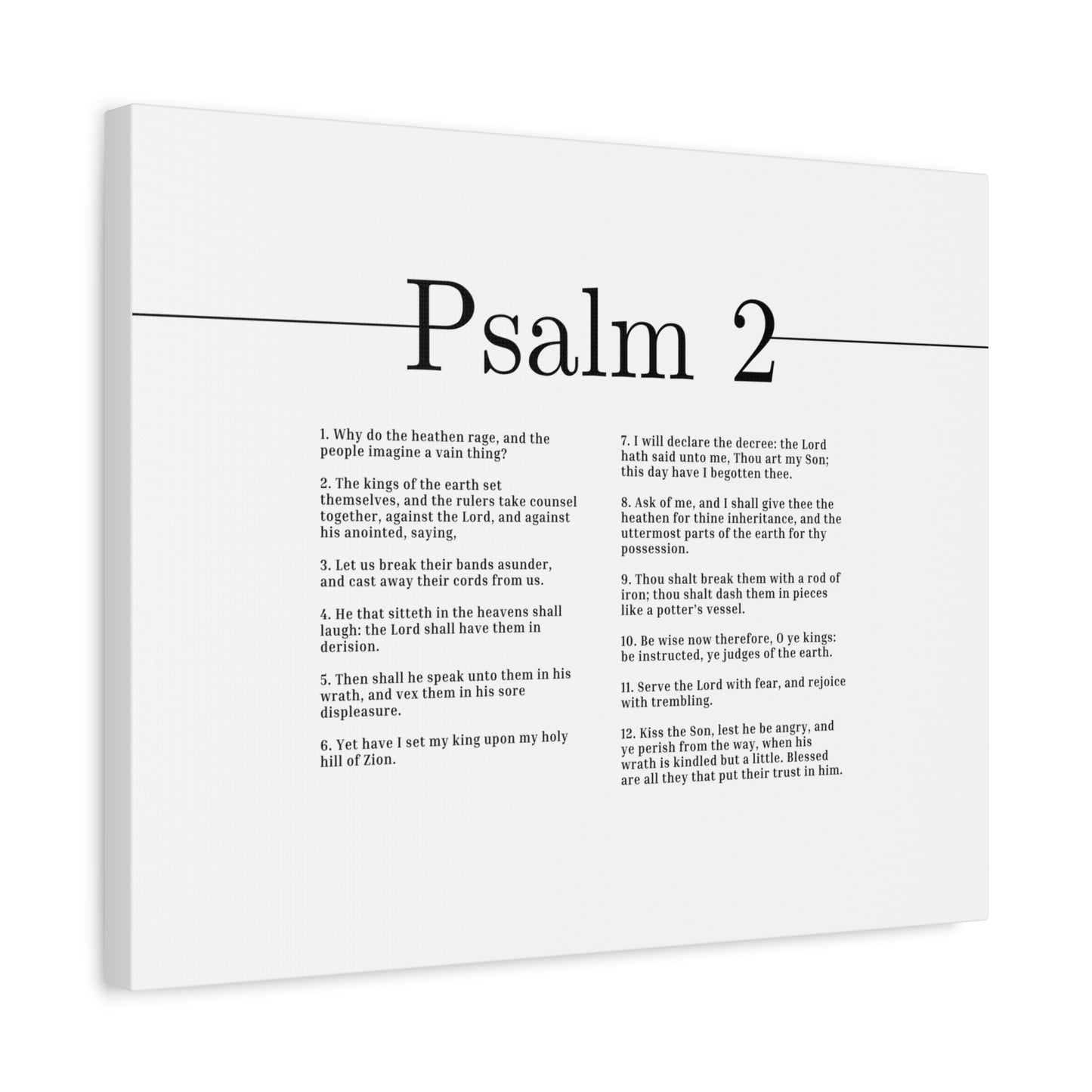Scripture Canvas He That Sitteth In The Heavens Psalm 2 Christian Wall Art Bible Verse Print Ready to Hang