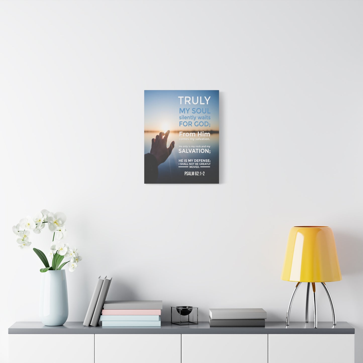 Scripture Walls My Defense Psalm 62:1-2 Christian Wall Art Bible Verse Print Ready to Hang