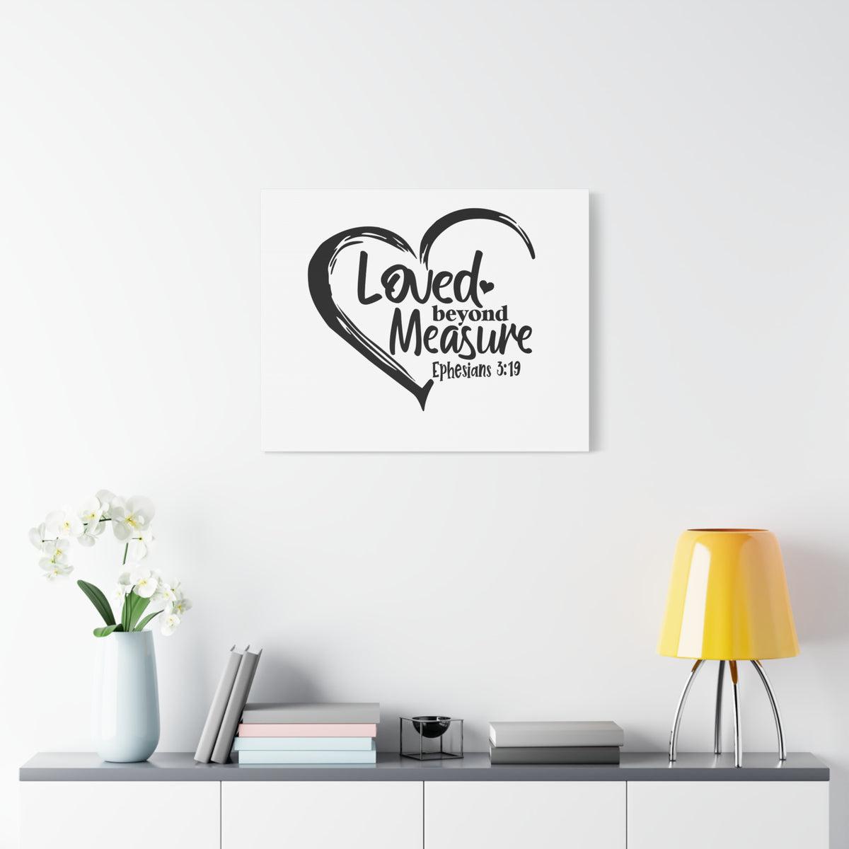Scripture Canvas Beyond Measure Ephesians 3:19 Christian Wall Art Bible Verse Print Ready to Hang