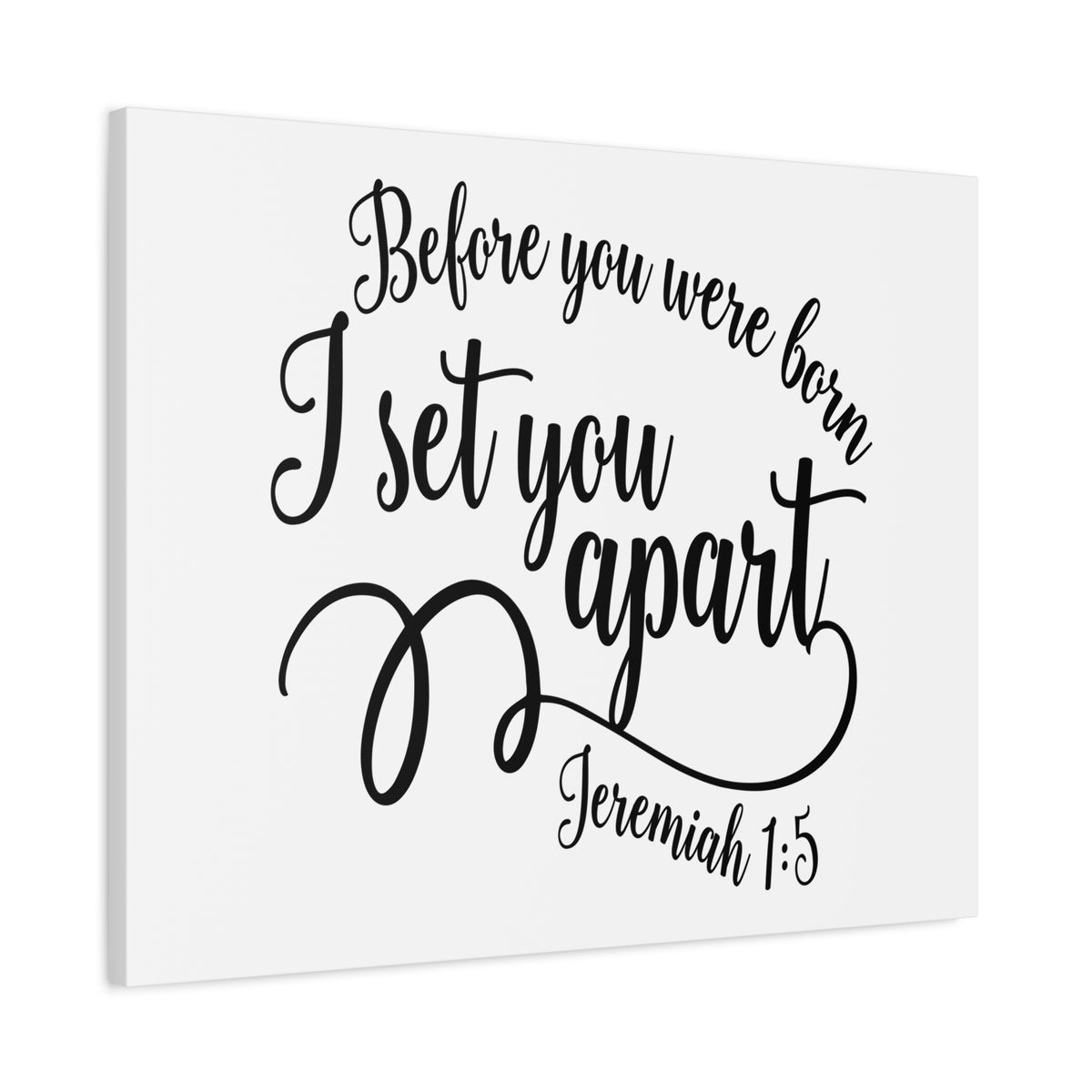 Scripture Canvas Set You Apart Jeremiah 1:5 Christian Wall Art Bible Verse Print Ready to Hang