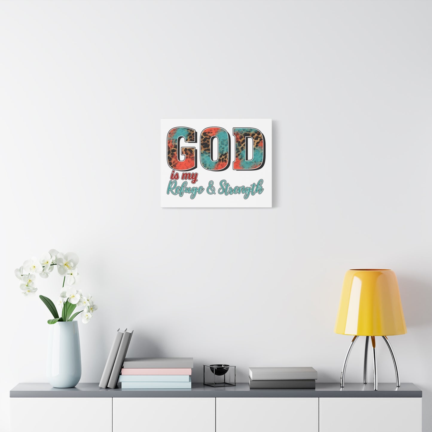 Scripture Walls My Refuge My Strength Bible Verse Canvas Christian Wall Art Ready to Hang Unframed