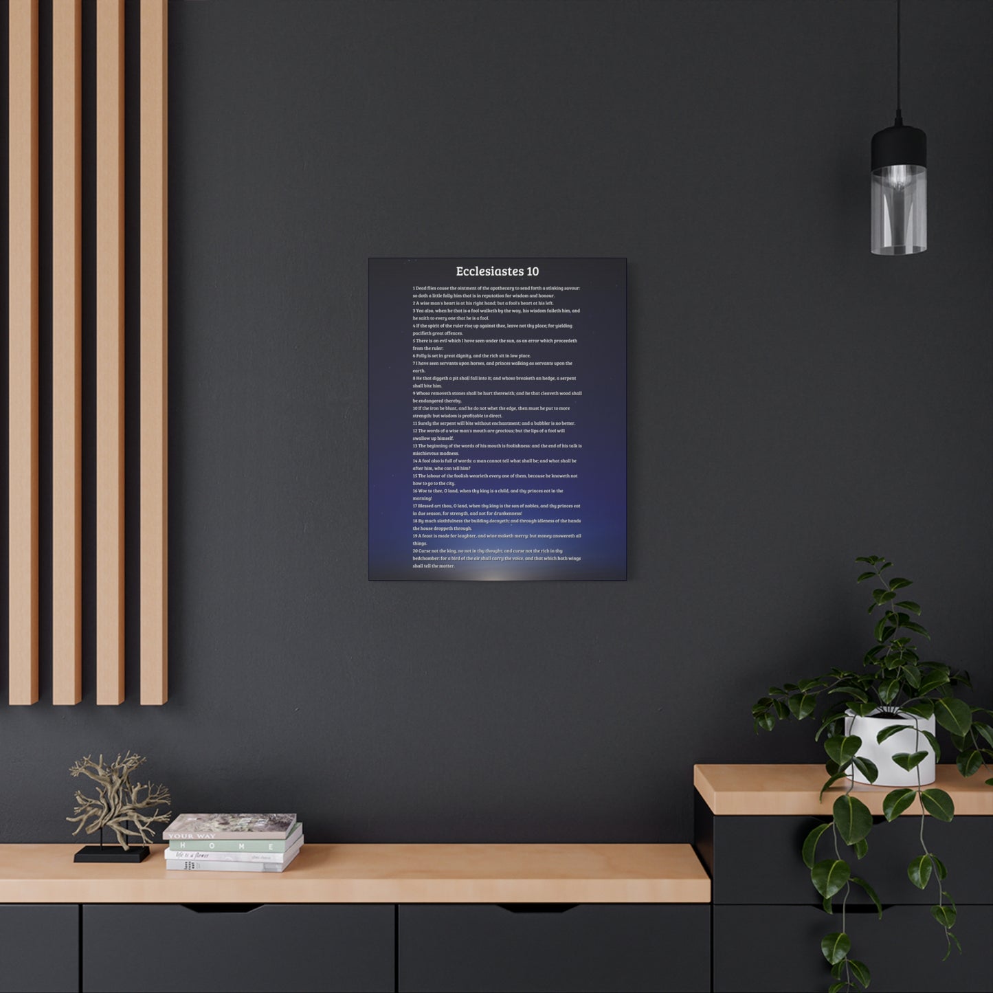 Scripture Walls Wisdom & Folly Ecclesiastes 10 Bible Verse Canvas Christian Wall Art Ready to Hang