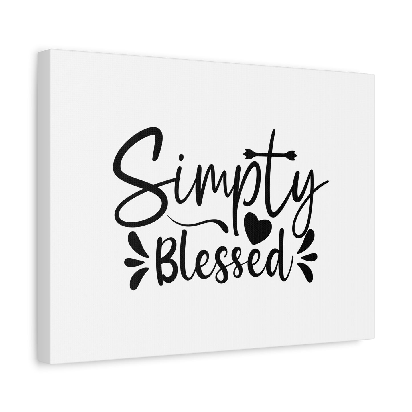 Scripture Canvas Simply Blessed Psalms 67:7 Heart & Cross Christian Wall Art Bible Verse Print Ready to Hang