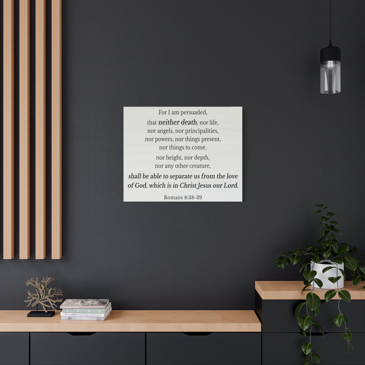 Scripture Walls Romans 8:38-39 Nothing Can Separate Us Bible Verse Canvas Christian Wall Art Ready to Hang Unframed
