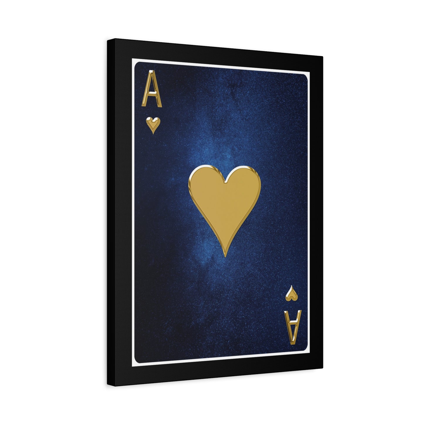 Ace Of Hearts Space Background Playing Card Canvas Wall Art for Home Decor Ready-to-Hang