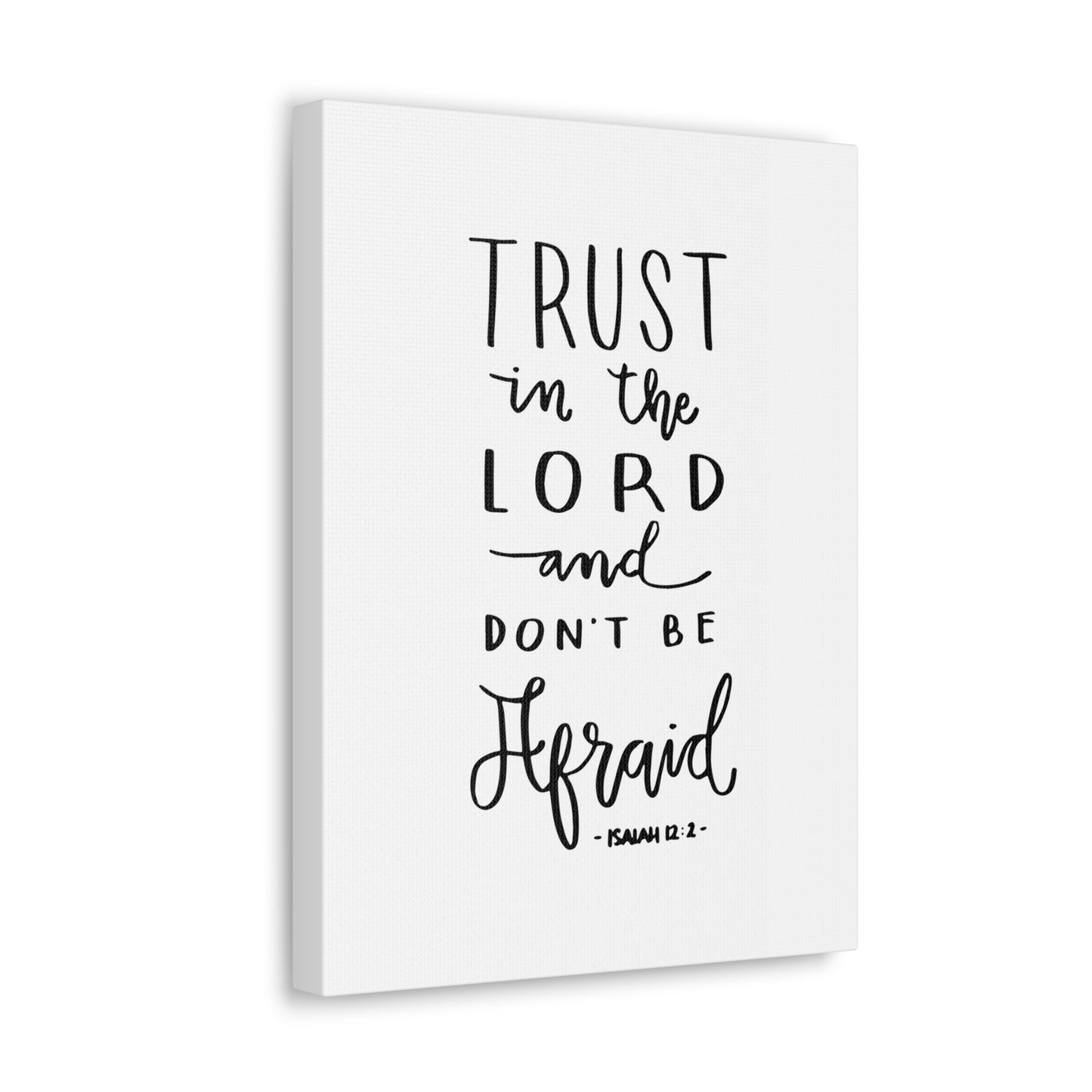 Trust In The Lord Isaiah 12:2 Christian Wall Art Bible Verse Print Ready To Hang