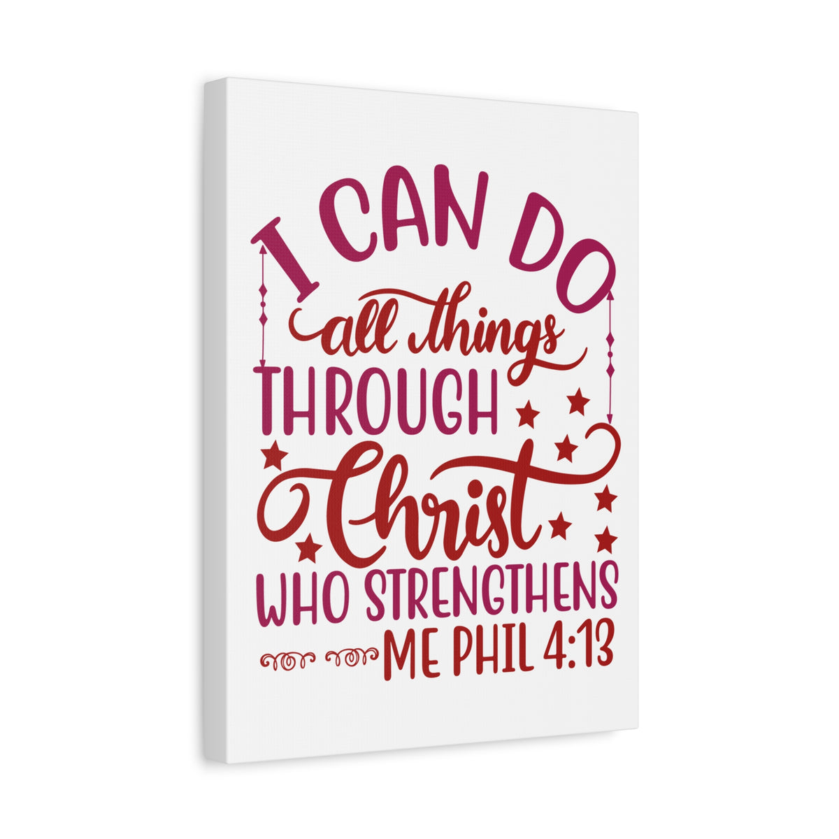 Scripture Canvas Christ Who Strengthens Philippians 4:13 Christian Wall Art Bible Verse Print Ready