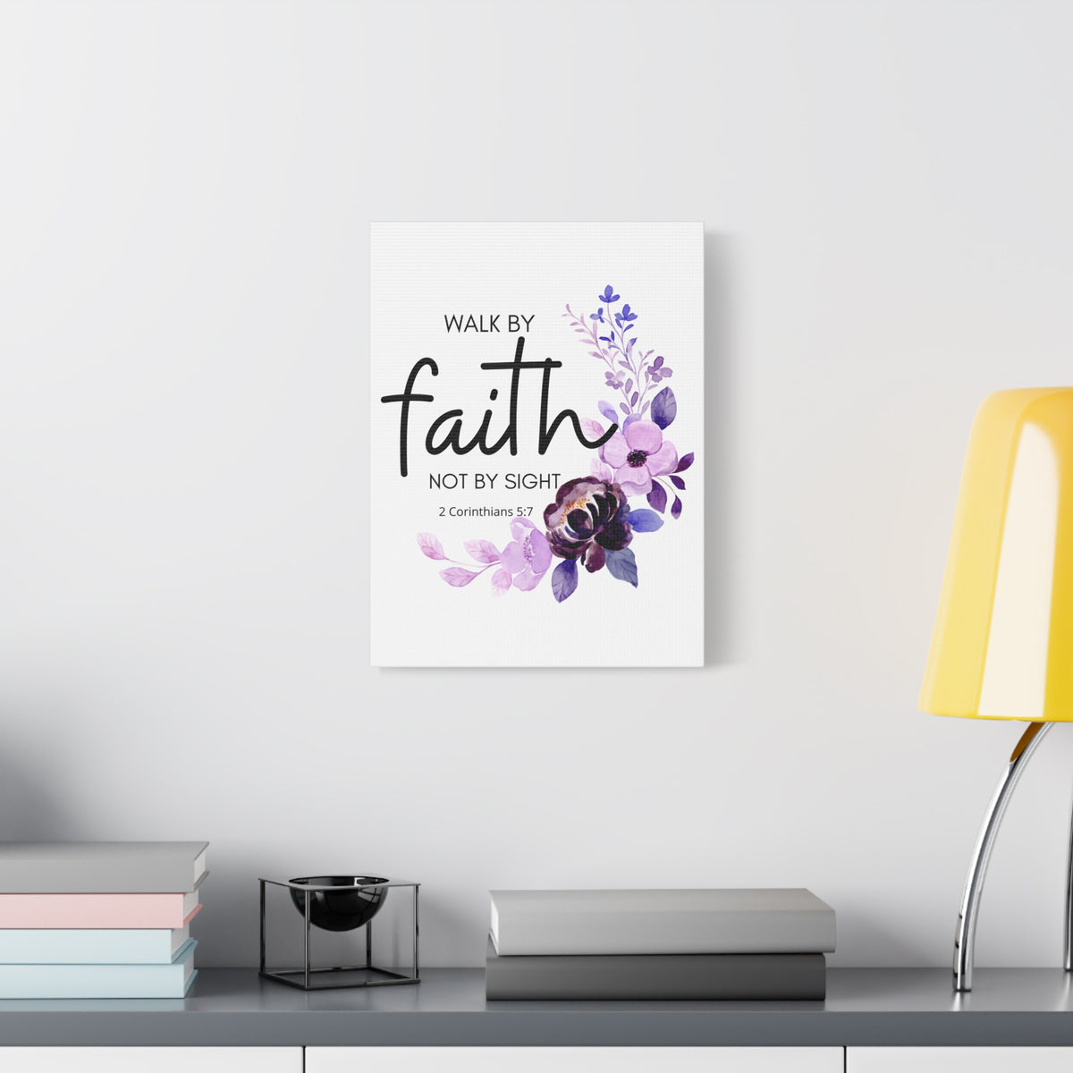 Scripture Walls Walk by Faith 2 Corinthians 5:7 Bible Verse Canvas Christian Wall Art Ready to Hang Unframed