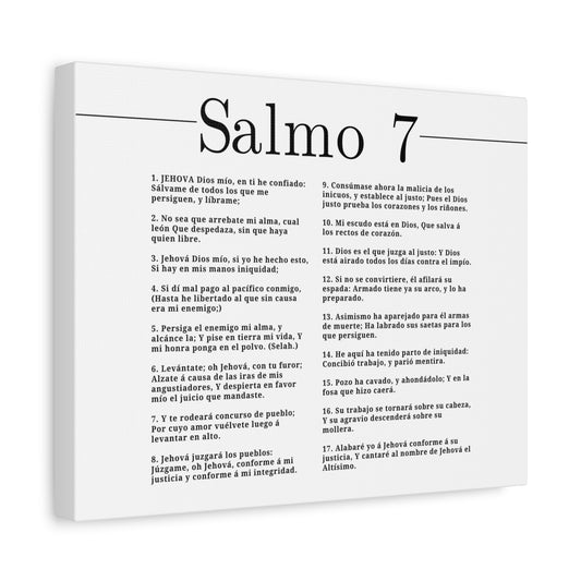 Salmo 7 Impresión De Arte Cristiano en la Pared Lista Para Colgar