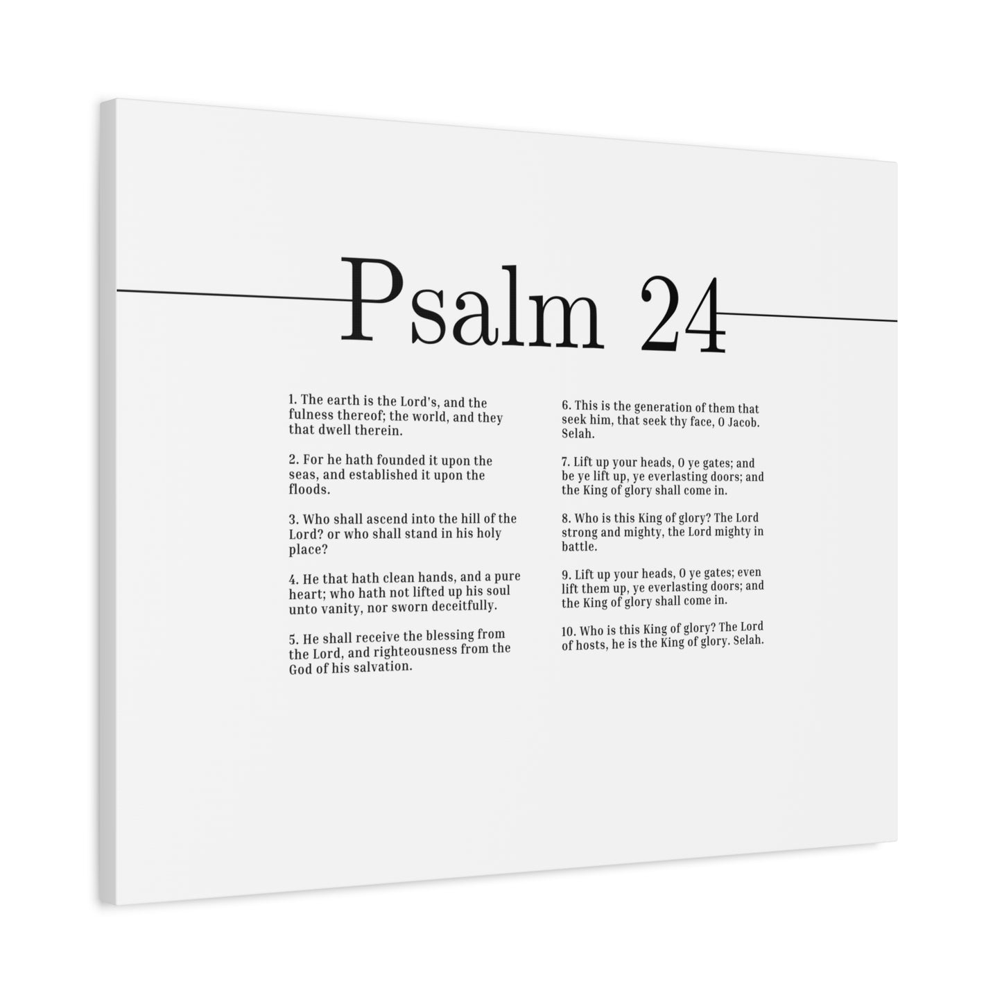 Scripture Canvas The Blessing From The Lord Psalm 24 Christian Wall Art Bible Verse Print Ready to Hang