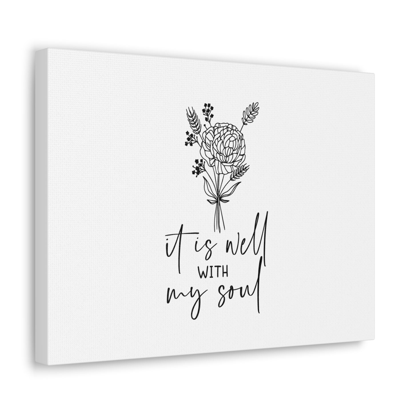 It Is Well With My Soul Psalm 42:7 Flower Christian Wall Art Bible Verse Print Ready to Hang