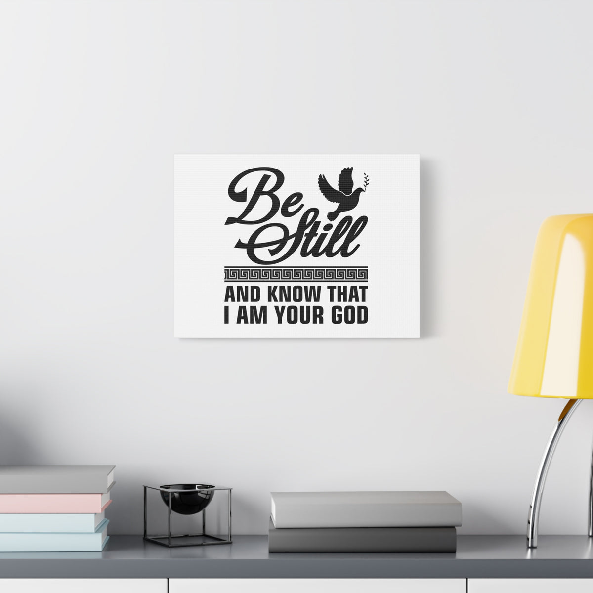 Scripture Canvas Be Still And Know That I Am Your God Psalm 46:10 Christian Wall Art Bible Verse Print Ready to Hang