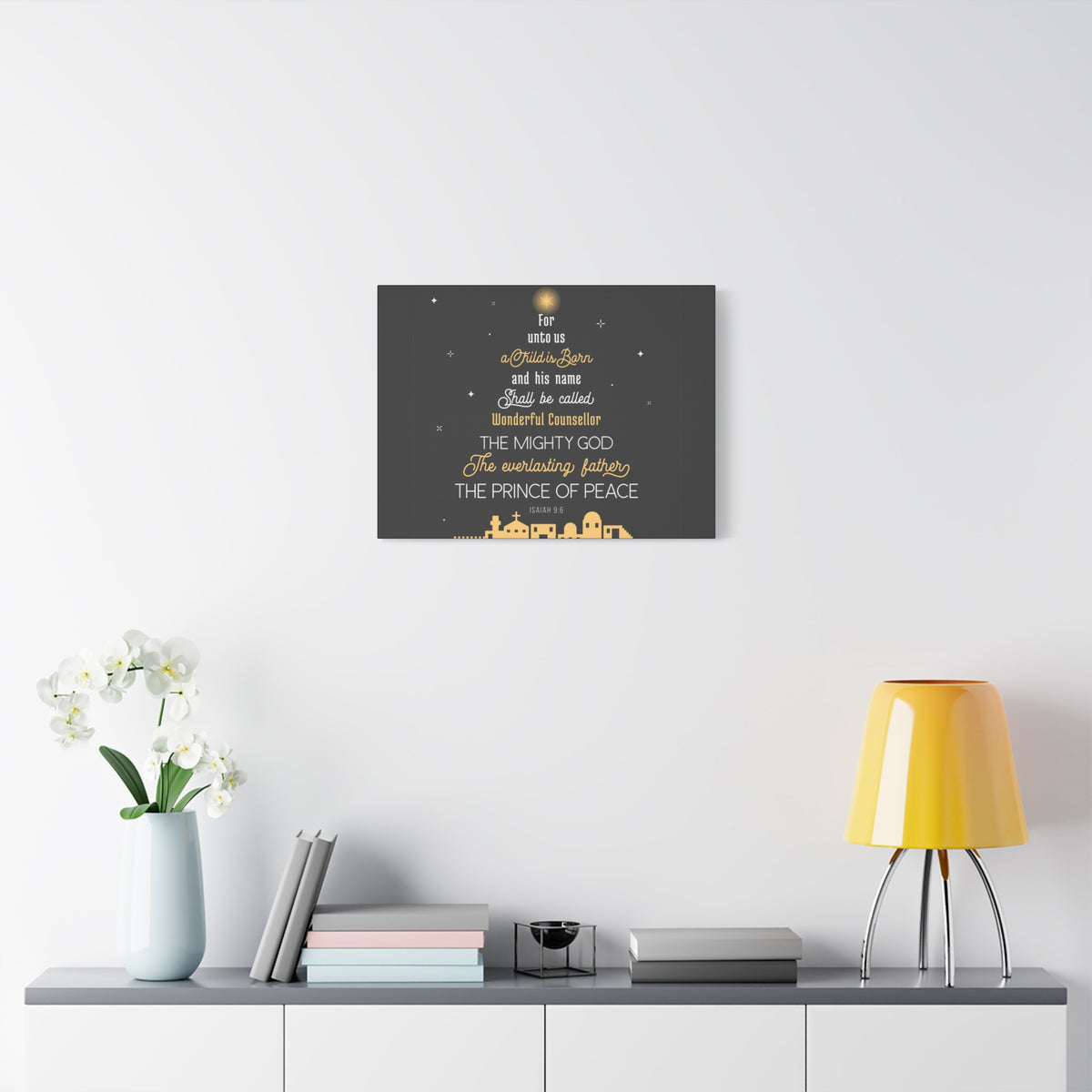 Scripture Canvas The Everlasting Father Isaiah 9:6 Christian Wall Art Bible Verse Print Ready to Hang