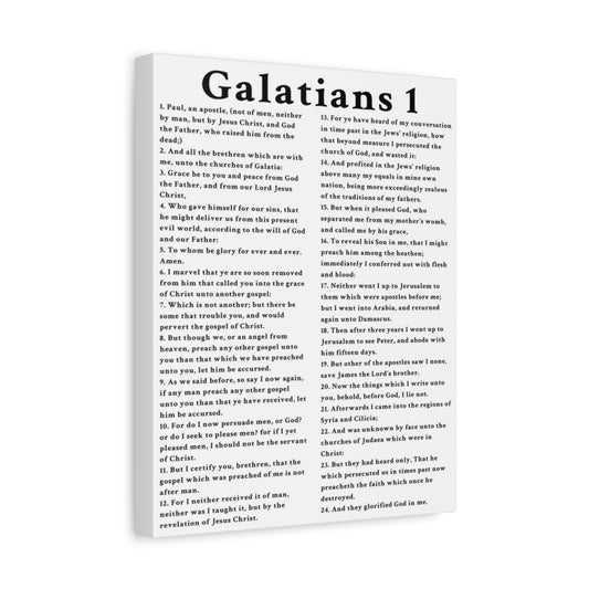 Scripture Walls Galatians 1 Chapter White Defending the Gospel of Grace Bible Canvas Christian Wall Art Ready to Hang Unframed