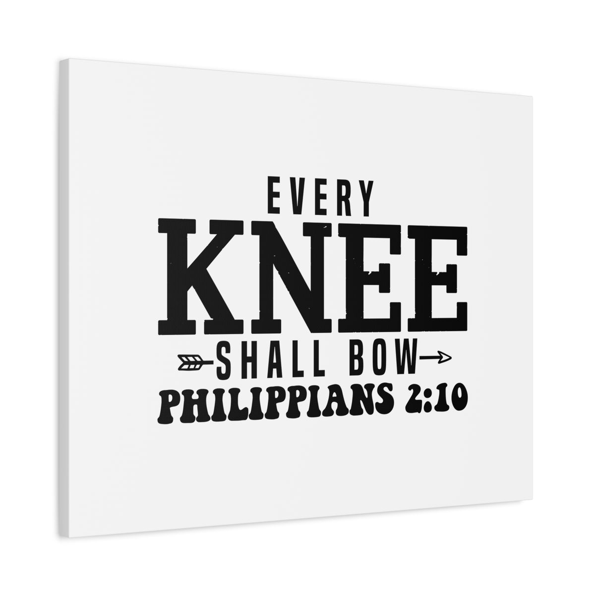 Scripture Walls Every Knee Shall Bow Philippians 2:10 Bible Verse Canvas Christian Wall Art Ready to Hang Unframed