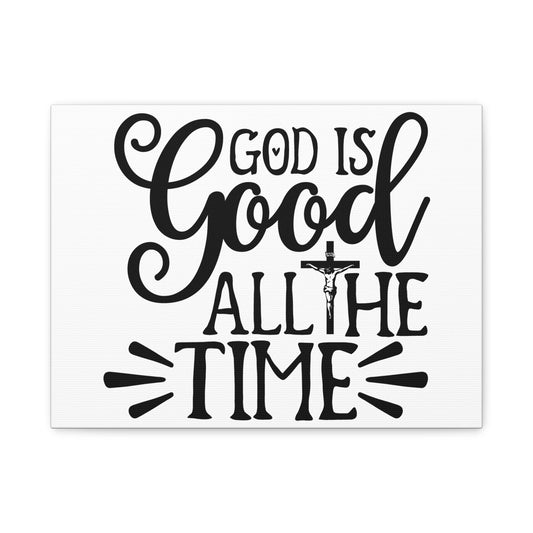 Scripture Walls God Is Good All The Time Psalm 34:8 Cross Christian Wall Art Print Ready to Hang