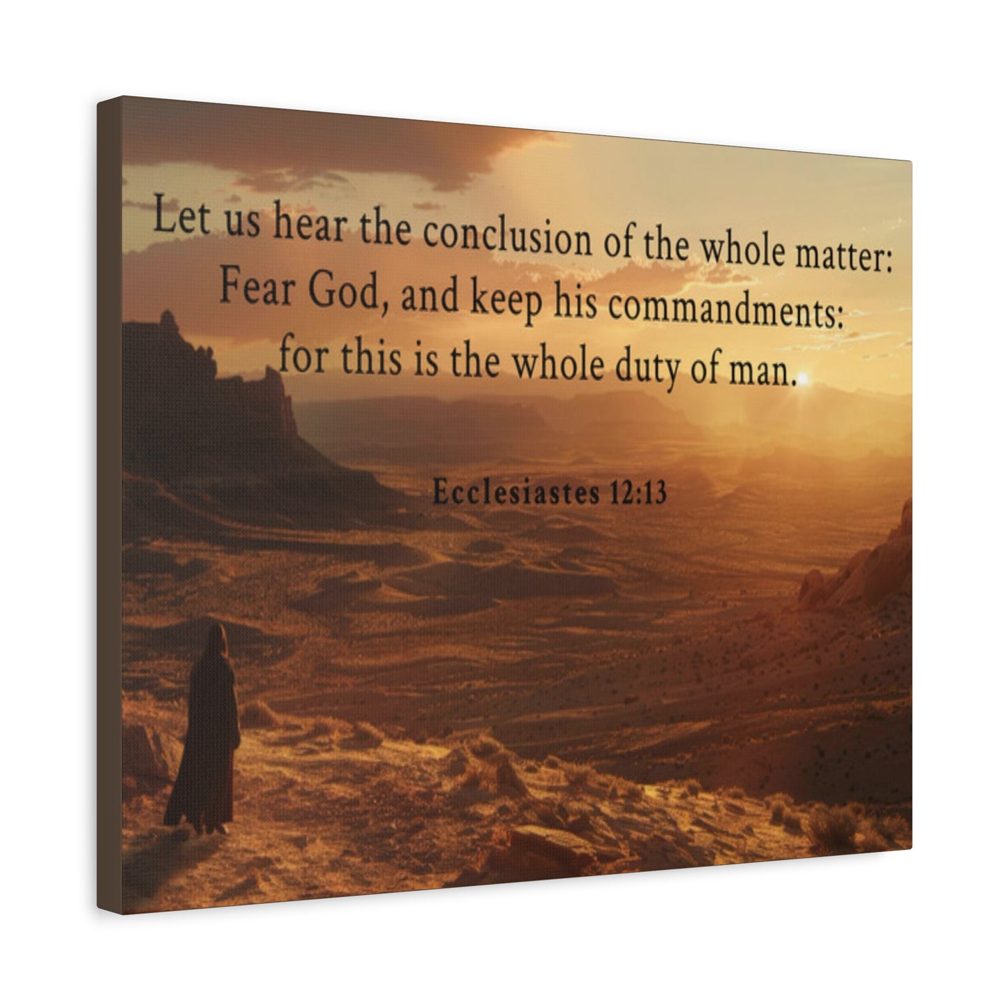 Scripture Walls Ecclesiastes 12:13 Bible Verse Canvas Christian Wall Art Ready to Hang Unframed