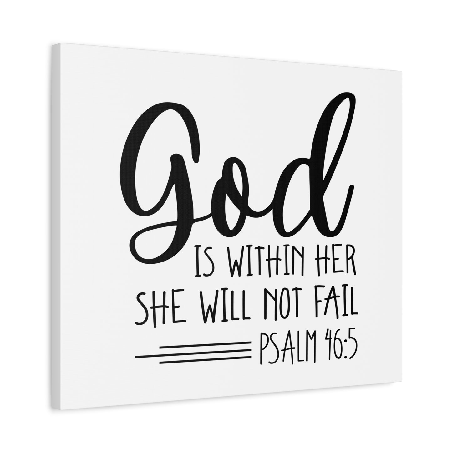 Scripture Walls God Is Within Her Psalm 46:5 Christian Wall Art Bible Verse Print Ready to Hang